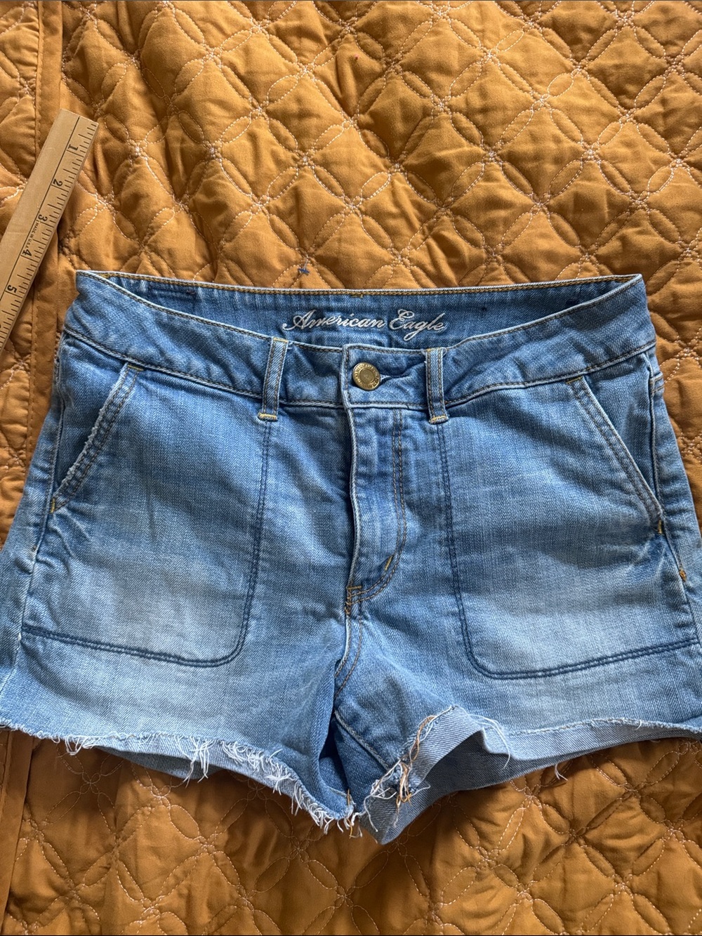 American Eagle Outfitters Medium Blue Denim Cutoff Shorts